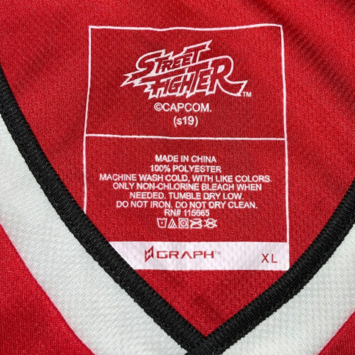 Street Fighter T-Shirt Men's XL Red Gaming League Jersey Arcade (Pnk) Capcom - Picture 8 of 18