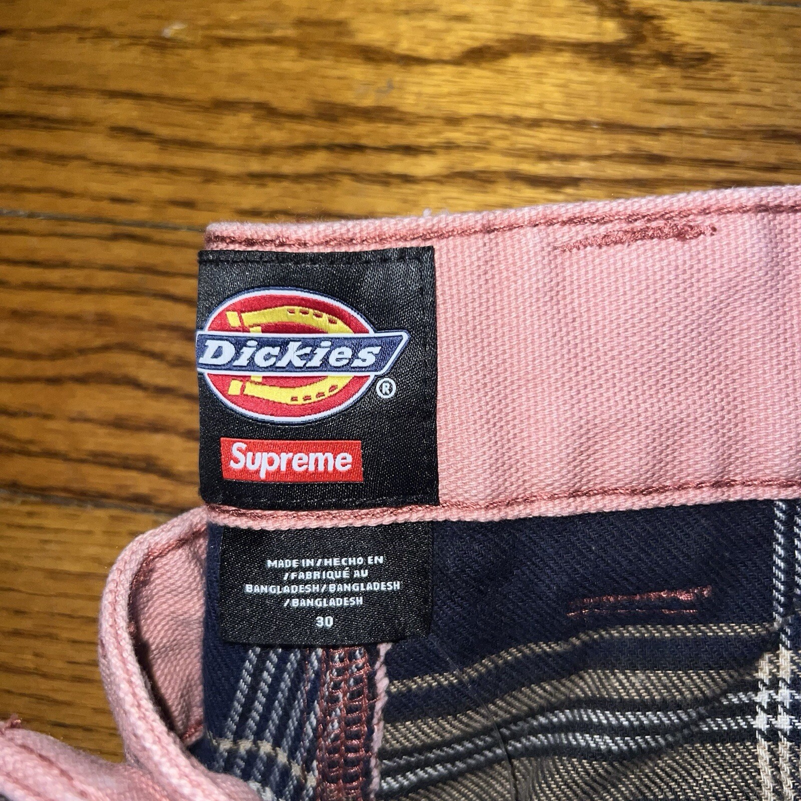 Supreme Dickies Flannel Lined Cargo Pant Pink Size: 30 image 5