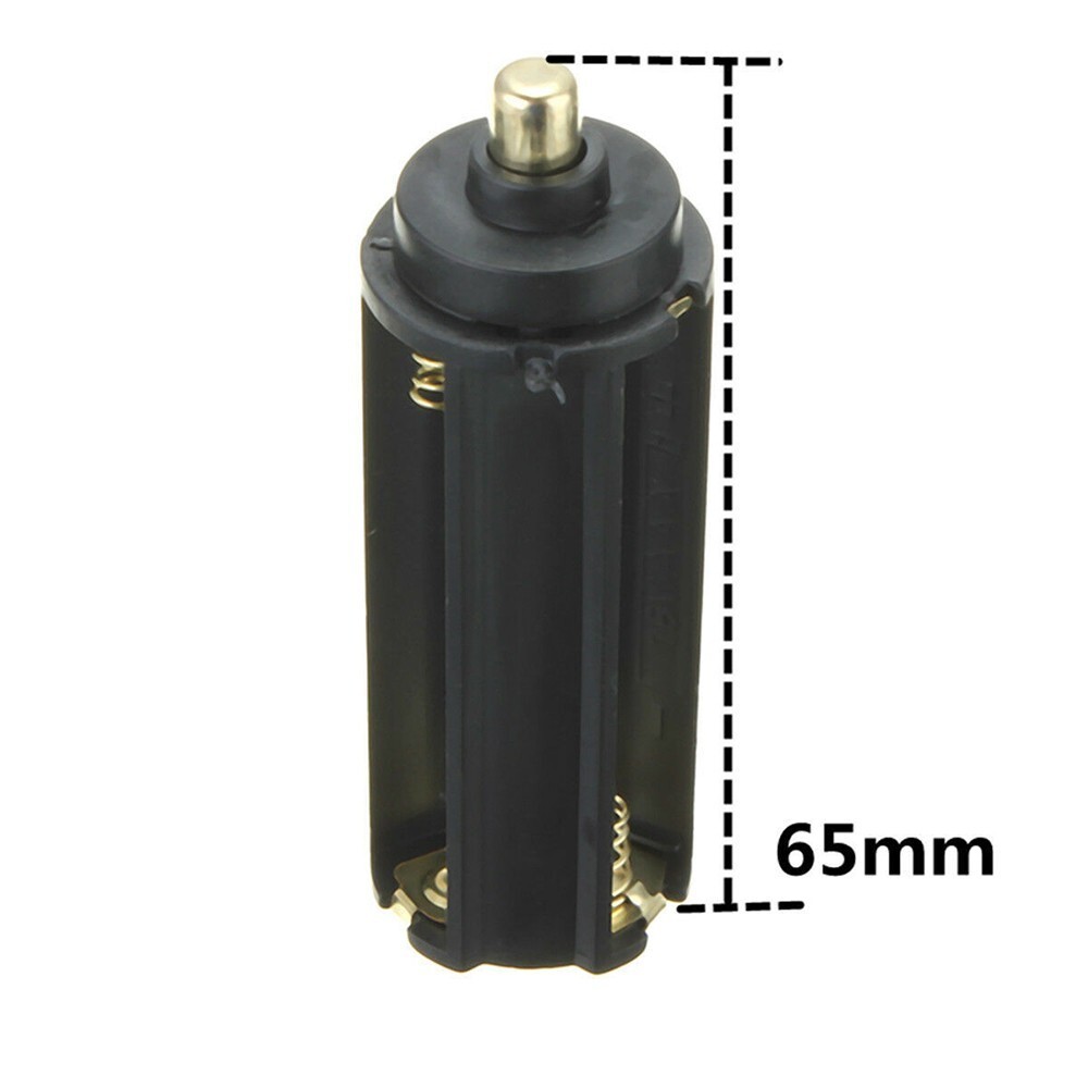 Battery Holders Rack Torch 3Pcs 65 * 21mm Accessories Black Flashlight ...