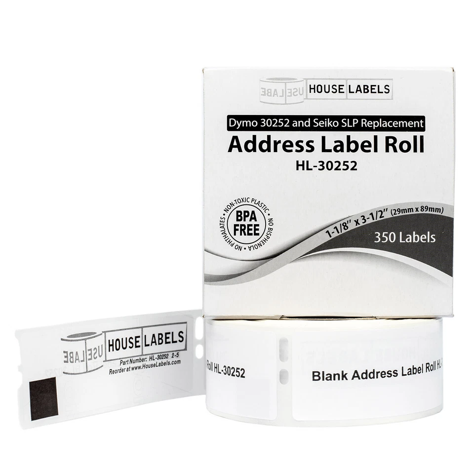 DYMO 30252 Direct Thermal Address Labels (1-1/8" x 3-1/2") - (24) Rolls of 350 - Image 2 of 4