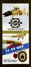 1997 Champlin American Fighter Fighter Museum Mesa AZ Aces VTG Travel Brochure