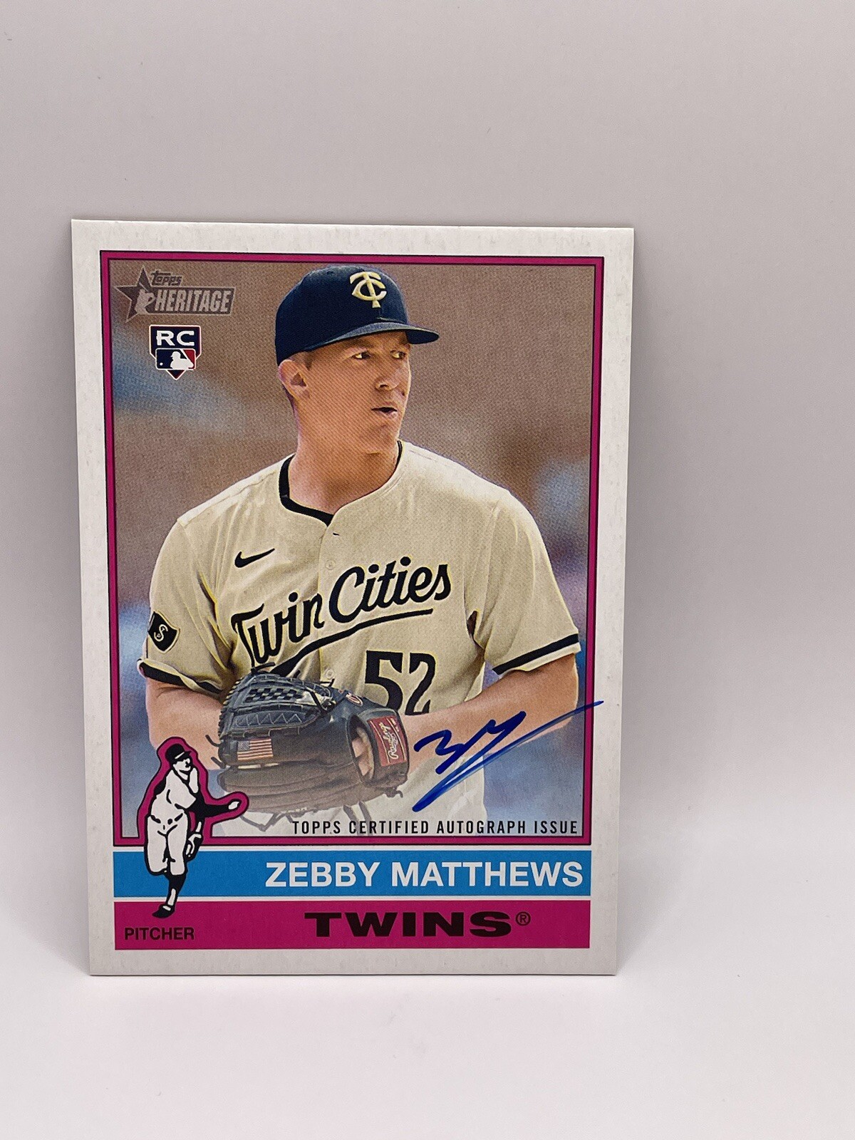 2025 Topps Heritage Baseball #309 Zebby Matthews RC Real One Auto Minnesota