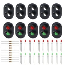 For Railway Signal HO Or OO Scale ABS Red Steel Column Model Lampposts