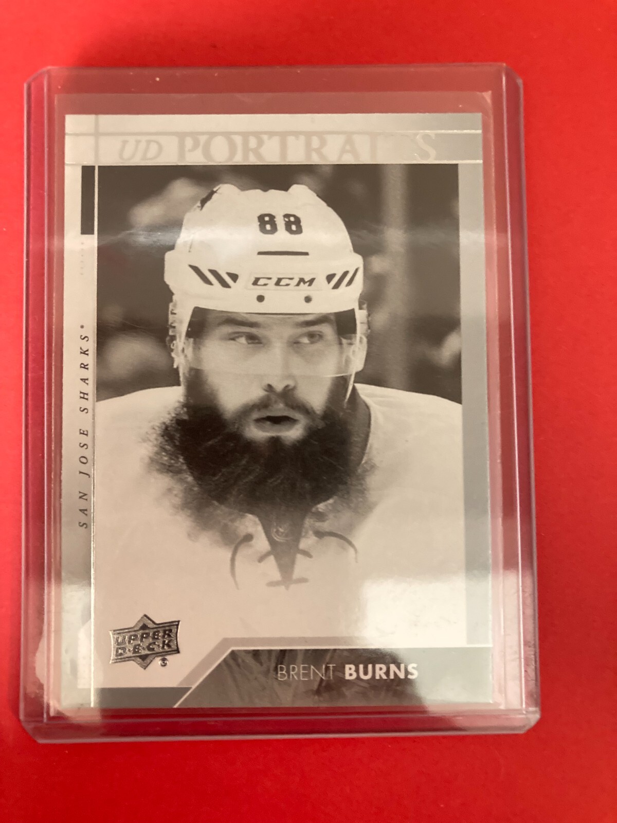 2017-18 Upper Deck UD Portraits Brent Burns San Jose Sharks #P-49