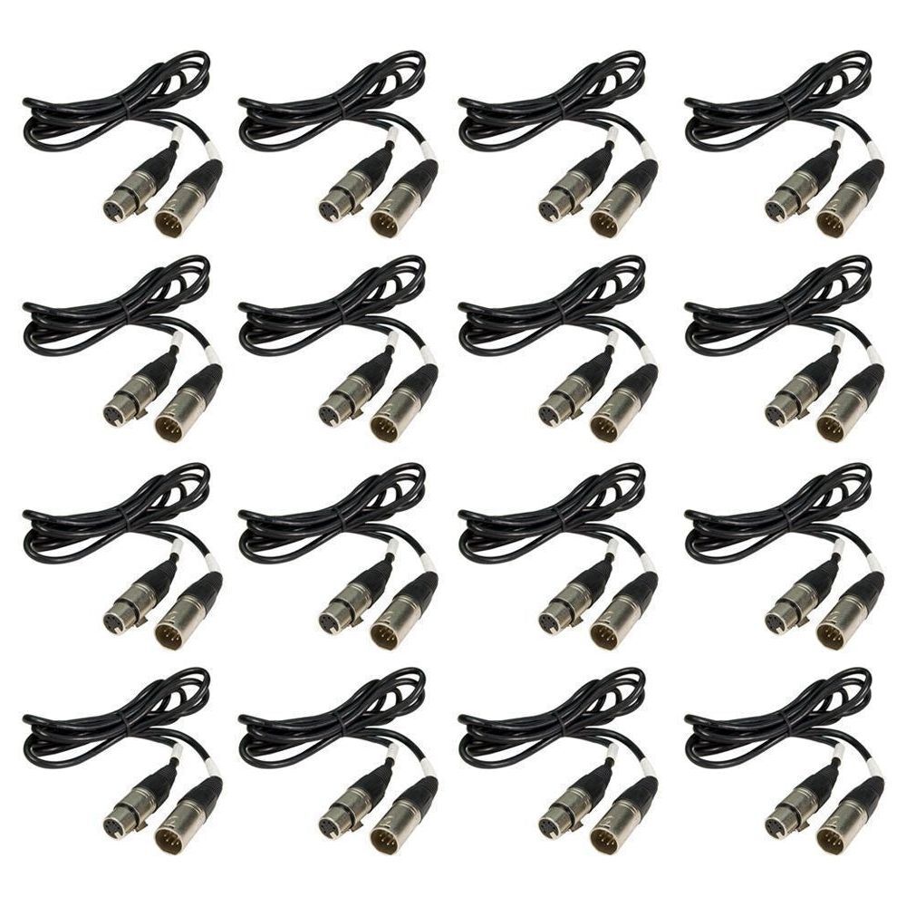 16 5-футовый 5-контактный DMX-кабель Chauvet DMX5P5FT от мужчины к женщине для любой системы DMX 35590₽