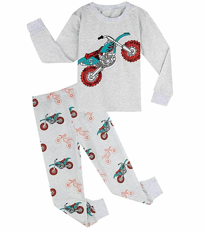 A J DESIGN Baby Toddler Pajamas for Boys 100 Cotton Pjs Size 6 Years Motorcycle