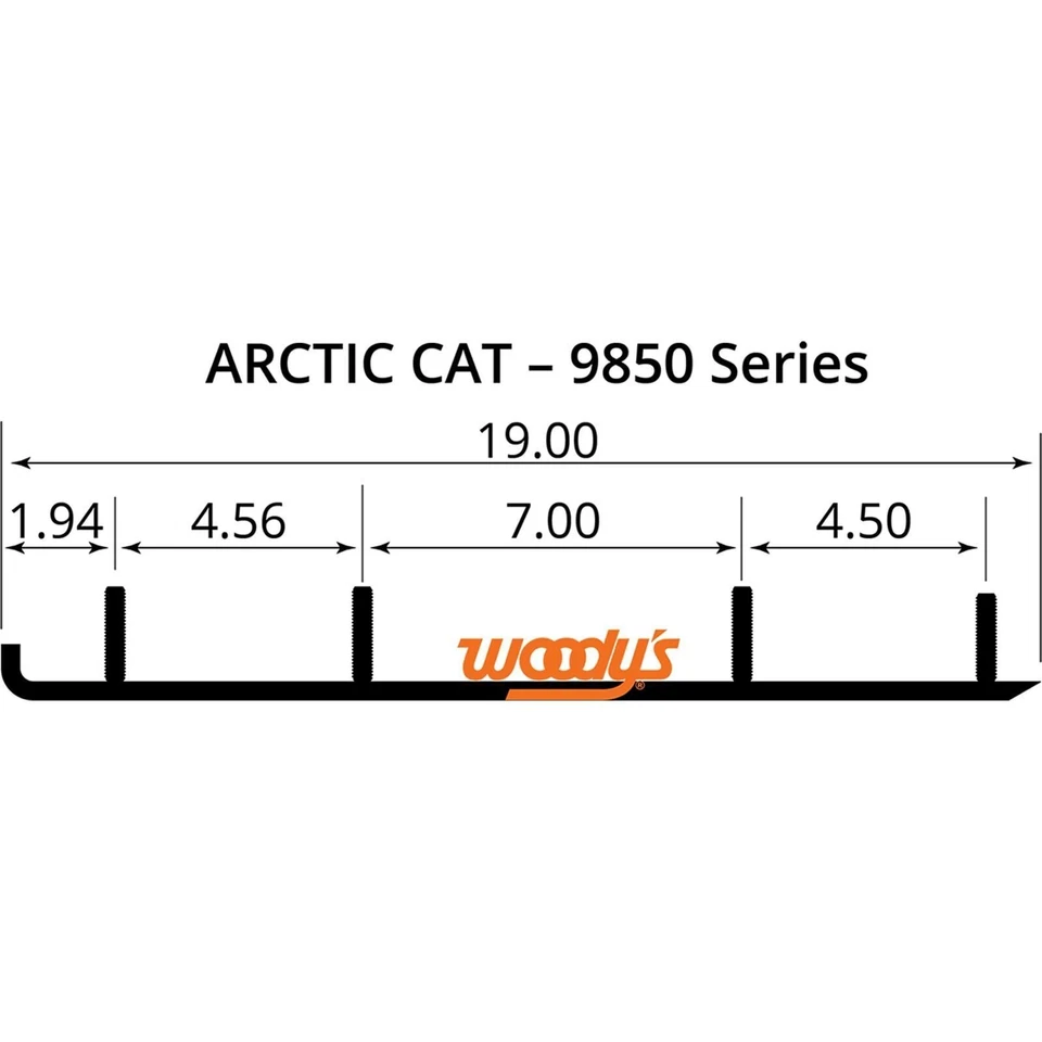 Woodys 6" Carbide Runners Arctic Cat Z370 / Z440 / Z570 1997-2006 - TAT4-9850 - Image 2 of 4
