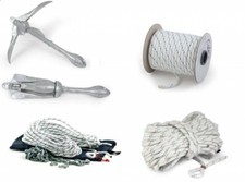 Ankerset Faltklappanker verschiedene Größen mit Seil Kette Kausch  Boot Anker