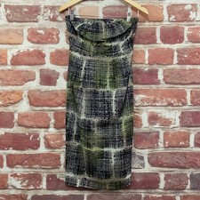 Anthropologie Edme & Esyllte Dress Womens Size 2 Multicolor Plaid Abstract Zip