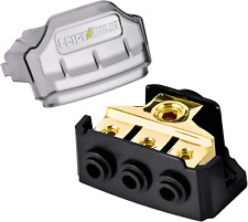 0/2/4 Gauge in 4/8/10 Gauge Out Copper Power Distribution Block for Car Audio