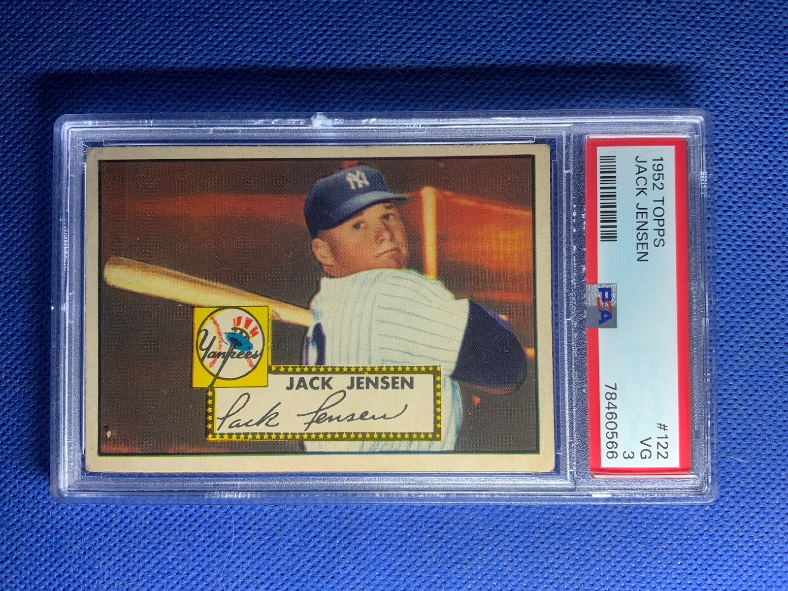 1952 Topps #122 Jackie Jensen PSA 3 New York Yankees ** Nice Centering**