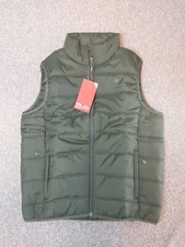 Camel Crown Puffer Vest Men’s Medium Quilted Winter Padded Sleeveless Jacket