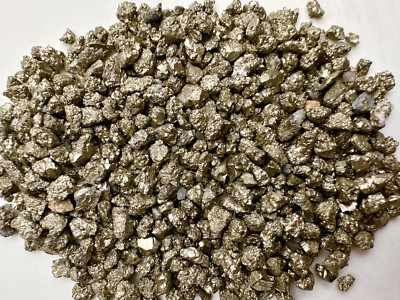 EISENPYRIT NARREN GOLD 3mm - 8mm NUGGETS 200 + KLEINE STEINE + AUSWEIS