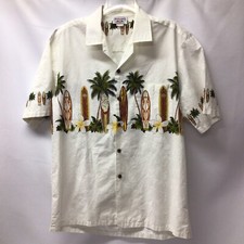 Men  s Large Pacific Legend S/S Collared Camp Button Up Shirt. Hawaiian Theme