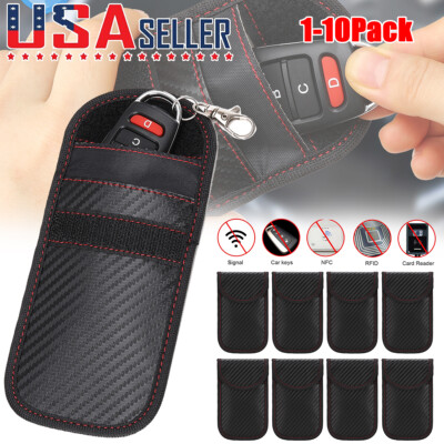 Faraday Bag for Key Fob Protector Anti-Theft RFID Car Signal Blocking Pouch Case