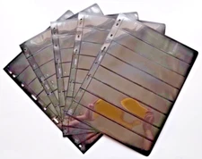 PACK OF 5 LIGHTHOUSE ~ LEUCHTTURM ~ VARIO 8S STAMP ALBUM STOCK SHEETS. #O4998