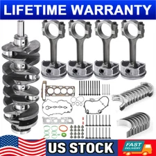Engine Rebuild Overhaul Gasket Kit Crankshaft Con Rods For Chevy GMC Buick 2.4L