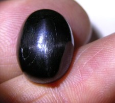 12.25ct Burma 100 Natural Black Star Diopside Cabochon Gemstone 2.45g 15.00m