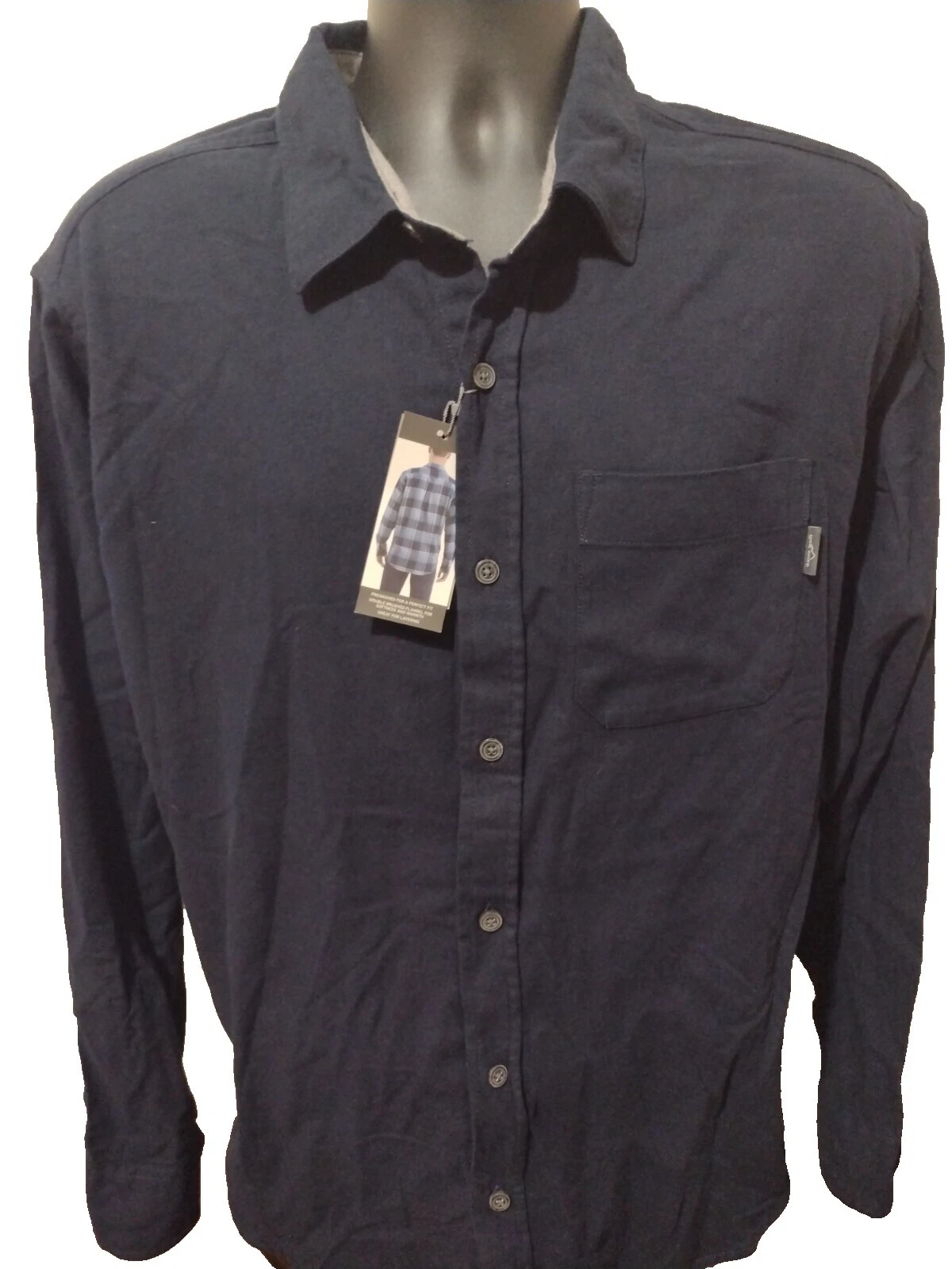 Padrão de Sólida Algodão Casual Eddie Bauer Camisas de botões para Homens