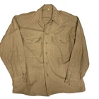 Vtg WWII Wool OD MILITARY USA US Army 40's Uniform Shirt Officers 15.5” to 34”