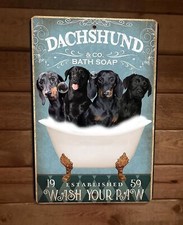 Dachshund Dog Soap 8x12 Metal Wall Sign Animal Poster 5