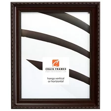 Craig Frames Annesbury, Queen Ann Dark Walnut Brown Picture Frame