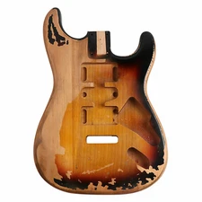 Relic Electric Guitar Body Nitro Alder Strat Style HSH DIY Body 3 Tone Sunburst