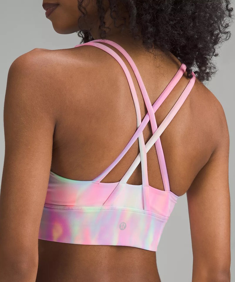 LULULEMON ENERGY LONG LINE BRA~PSYCHEDELIC WASH MULTI SIZE 6 NWOT | eBay