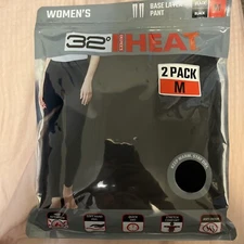 2 PACK Women's Weatherproof 32° Degrees Heat Legging Base Layer Pant, Medium