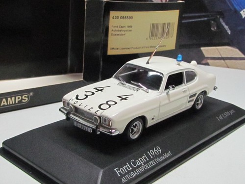MINICHAMPS - 1969 FORD CAPRI MKI - AUTOBAHN POLIZEI  - 1/43 SCALE MODEL CAR - Picture 1 of 5