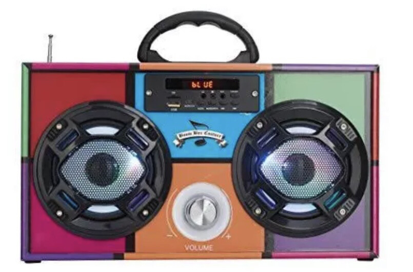Mini Boombox Couture with LED Speakers & Bluetooth | eBay