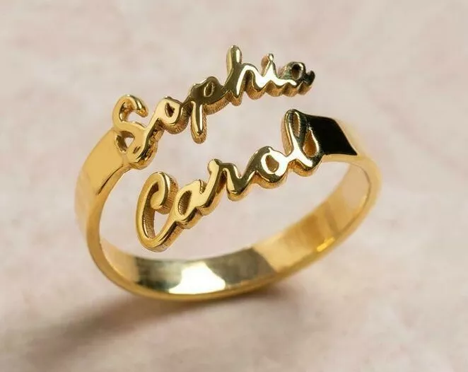 14k Solid Gold Name Ring-tiny Name Ring-bridesmaid Gift-personalized  Gift-personalized-jx11 - Etsy