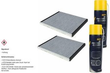 2x MAHLE Innenraumfilter MANNOL Klimareiniger für Hyundai i30 GD 1.4 1.6 Elantra