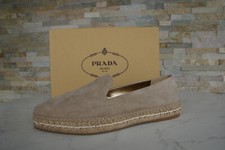 Prada EU 40 Slippers Moccasins Slip-Ons Shoes Beige 1S370G New Formerly UVP 620