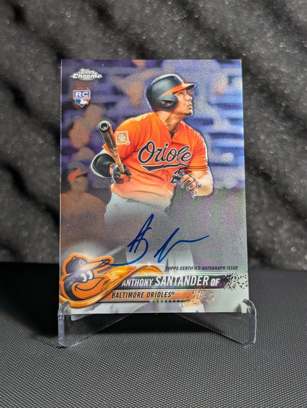 2018 Topps Chrome - Rookie Autographs #RA-ANS Anthony Santander (AU, RC)