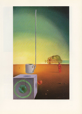 1976 Vintage DALI ''FLYING DEMITASSE with INCOMPREHENSIBLE APPENDAGE'' Art Litho