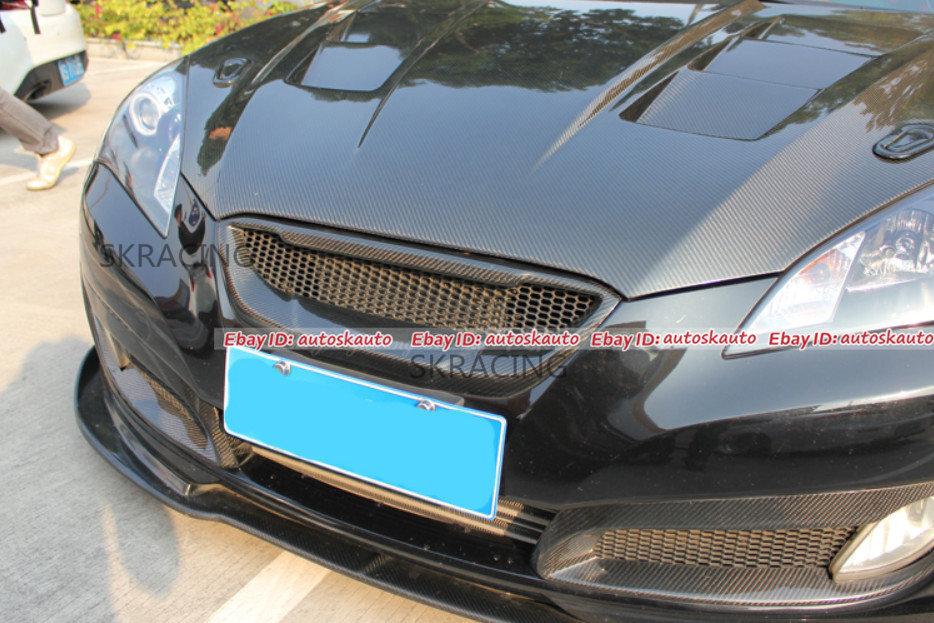 RMQJXN メッシュグリルスポイラー、ヒュンダイ、ジェネシス、クーペ用