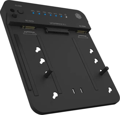 HUB ICY BOX USB-C 3.1 (10Gb/s) Klon- und Dockingstation schwarz M.2 NVME SATA