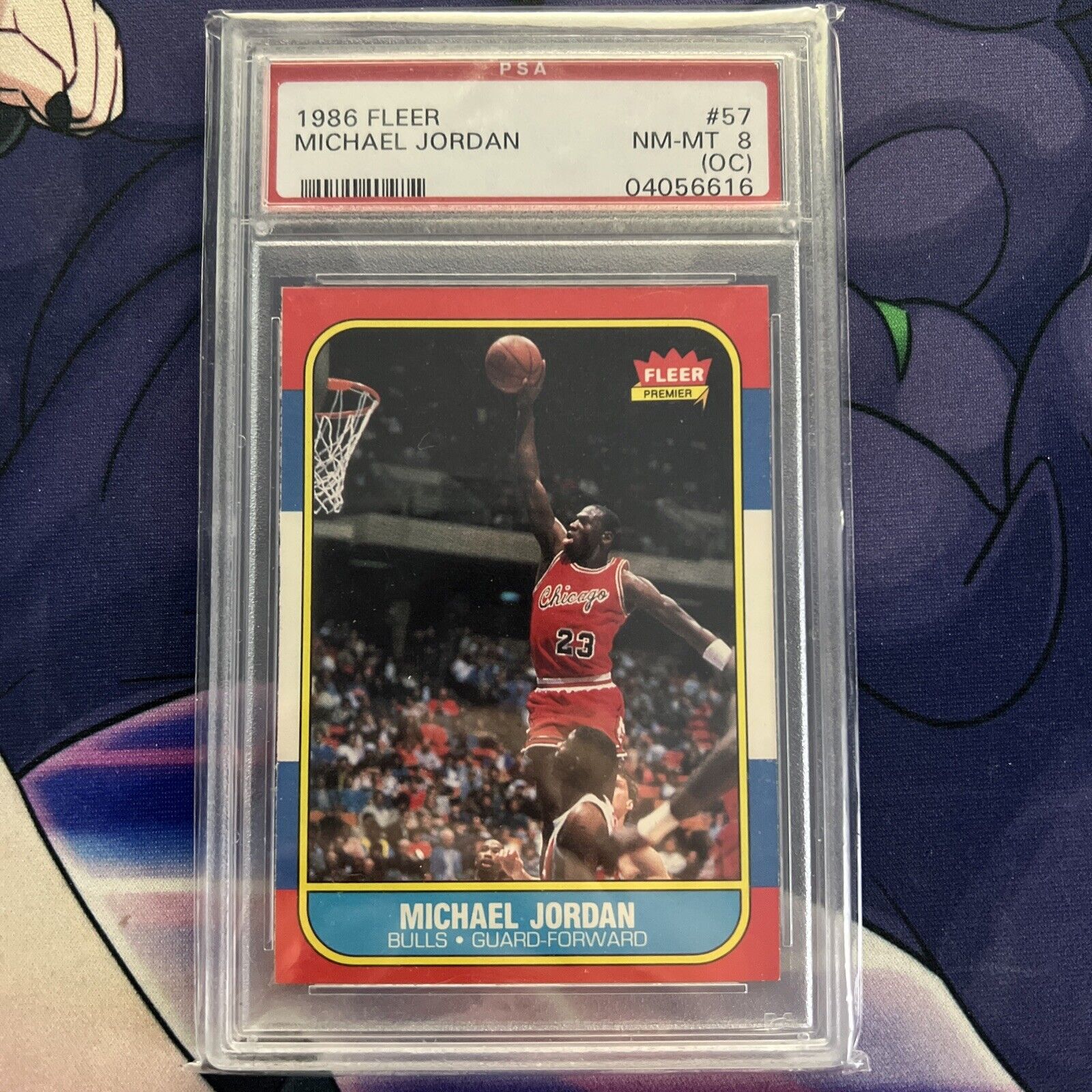 1986-87 Fleer Basketball Michael Jordan Rookie RC #57 PSA 8 (OC) - OG PSA  LABEL