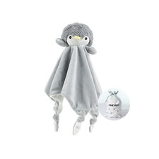CREVENT Cozy Plush Baby Security Blanket, Loveys 13.5X13.5 Inches, Penguin