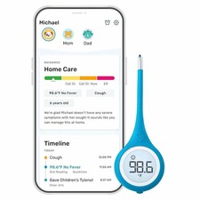Smart Digital Thermometer for Babies, Kids  Adults  Fast Readings, Flexible Ti