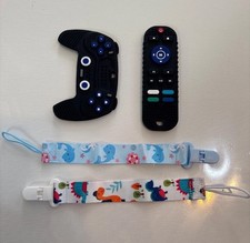 Silicone Baby Teether Toy Remote Game Shape BPA-Free Soothing Gift for Infants P