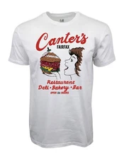 90'S CANTER'S DELI 'FAIRFAX' GRAPHIC WHITE T-SHIRT
