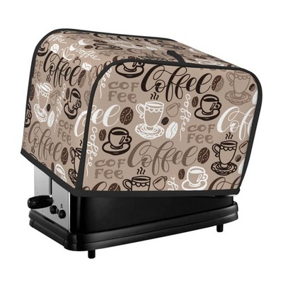 2 slice Toaster Cover Polyester Fabric Appliance Dust-proof Cover For Kitchen