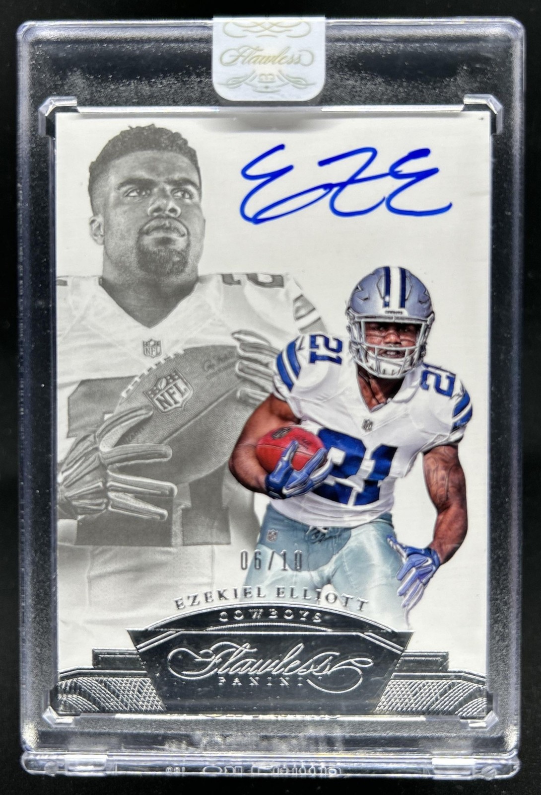 Ezekiel Elliott Panini Flawless Rookie Flawless Signature #RFEE Silver