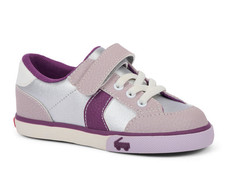 See Kai Run Connor Silver Leather Sneakers Girls FULL SIZE
