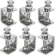 6 Pack Stainless Steel C Clamp - 1-3/16 Inch Small C Clamp Set, Heavy Duty Metal