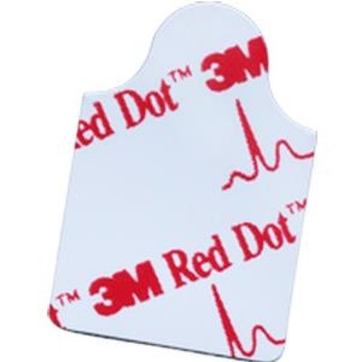 3M Red Dot EKG Tab Electrode Adult Foam Backing Resting NonRadiolucent 1.75x7/8''