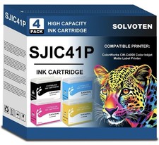 SJIC41P 4 Pack Ink Compatible C13T52L520 C13T52L220 CW-C4000
