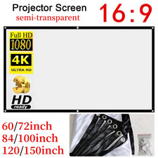 Image of 16:9 Ratio Hight-Density Portable Projection Screen 1080P 3D 4K HD Projector Mov